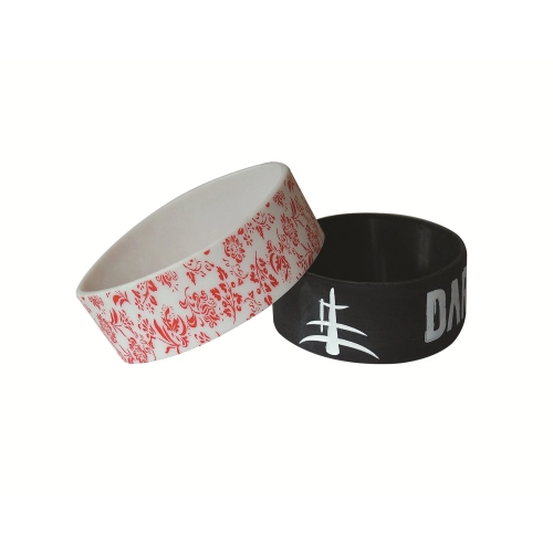 1 Inch Printed Silicone Wristband
